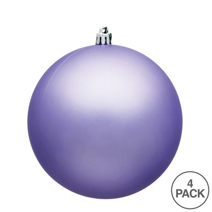 Vickerman 6" Lavender Matte Ball Ornament 4 per Bag