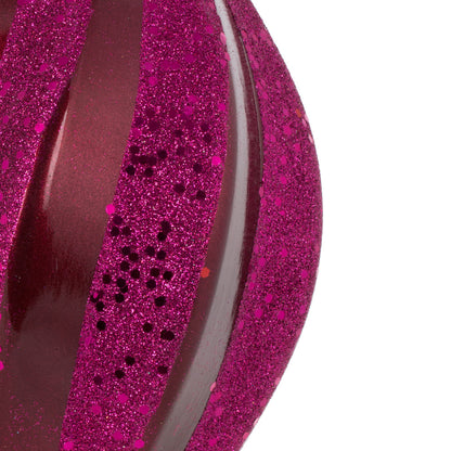 Vickerman 12" Berry Red Candy Glitter Swirl Drop Christmas Ornament