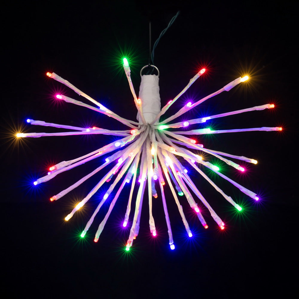 Vickerman 80Lt x 16" White Starburst Multi-Colored 5mm LED Lights.