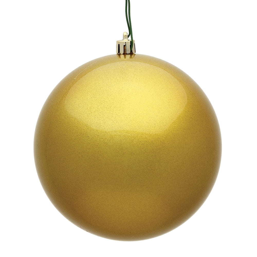 Vickerman 3" Gold Candy Ball Ornament 12 per Bag
