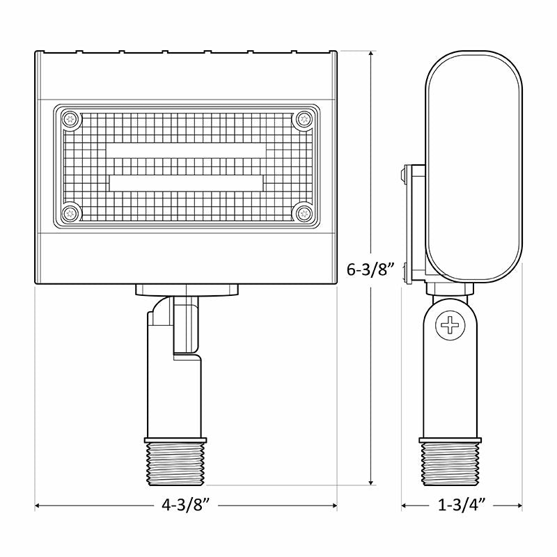 Westgate Flood/Area Light,T 120-277V, Outdoor Lighting, 15W, 1950 Lumens, 5000K, Bronze 0~10V Dimmable