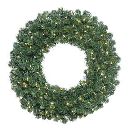 Vickerman 36" Oregon Fir Double Door Artificial Christmas Wreath Warm White LED Lights