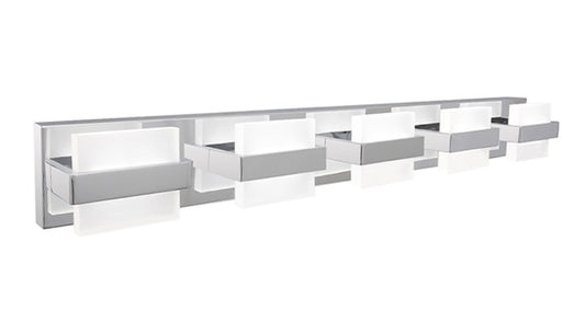 ASD Lighting LED Vanity 5-light 28W 120V CCT Selectable 2700/3000/4000/5000/6000K Dimmable Chrome ETL