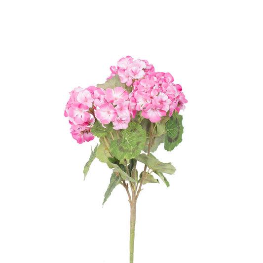 Vickerman 18" Artificial Light Pink Geranium Bush 4 per Pack.