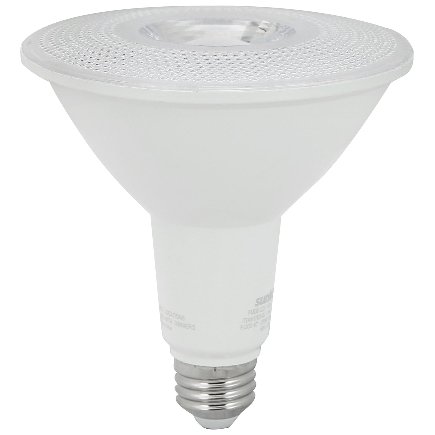 Sunlite 87935 LED PAR38 Long Neck Spotlight Bulb, 15 Watt (100W Halogen EQ), 1200 Lm, 40Â° Flood Beam, Medium E26 Base, 90 CRI, Waterproof, Dimmable, T20/T24/CEC & UL Listed, 3000K Warm White, 1 Count