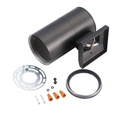 ASD Lighting BULB Round Outdoor Wall Cylinder, Up And Downlight Fixture, 120V, 6.44Wide, 50°, 60W Max, Black Finish, 2 Pack