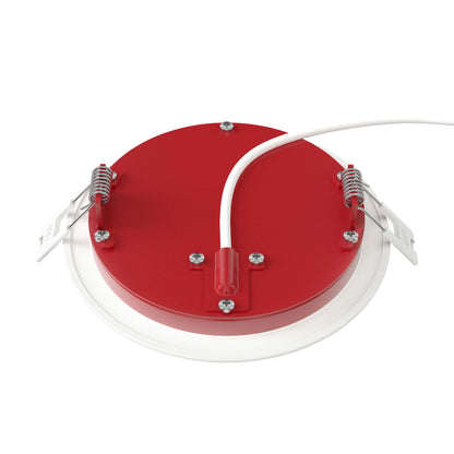 DALS 6 Inch Round Recessed Panel Light with Junction Box/Driver | CCT Color Selectable | 14W, 1230 Lumens | Fire Rated | Dimmable Pot Light | Wet Rated | ETL Certified