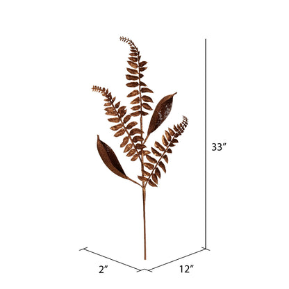 Vickerman 33" Mocha Fern Leaf Glitter Artificial Christmas Spray. Includes 6 sprays per pack.