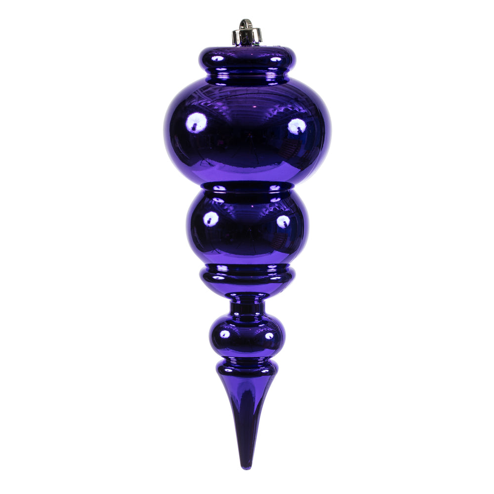 Vickerman 14" Purple Shiny Finial Ornament