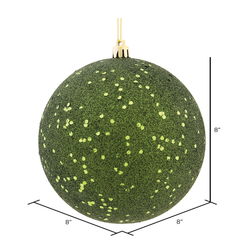 Vickerman 8" Moss Green Sequin Ball Ornament