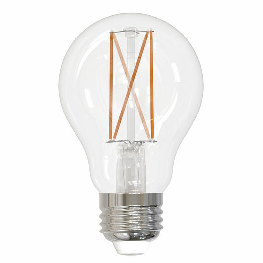 Bulbrite 7 Watt Dimmable Clear A19 LED Light Bulbs with Medium (E26) Base, 2700K Warm White Light, 800 Lumens