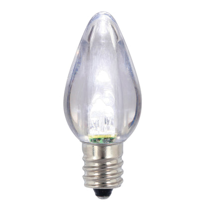 Vickerman C7 Transparent Plastic LED Cool White Dimmable Bulb 25 per bag