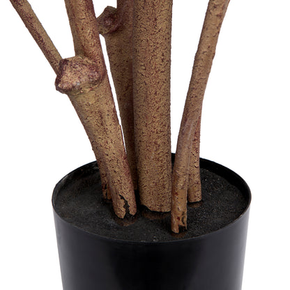 Vickerman 6' Potted Artificial Green Rubber Tree.