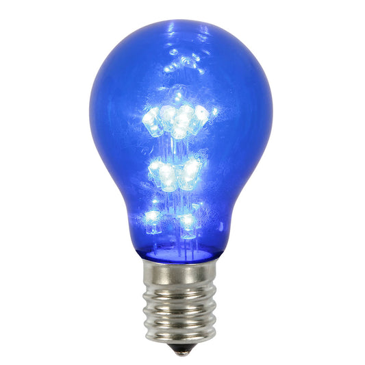 Vickerman A19 Blue Transparent Glass LED Replacement Bulb