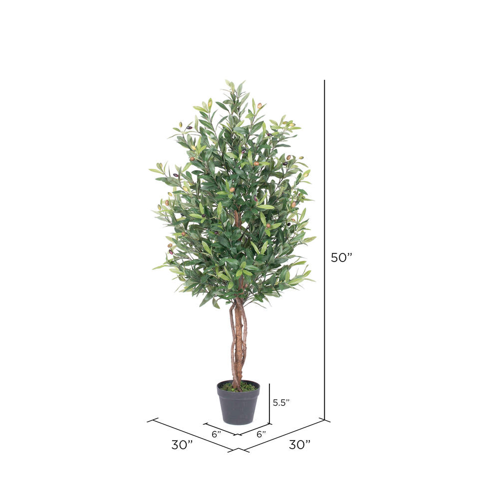 Vickerman 50" Artificial Potted Olive Tree.