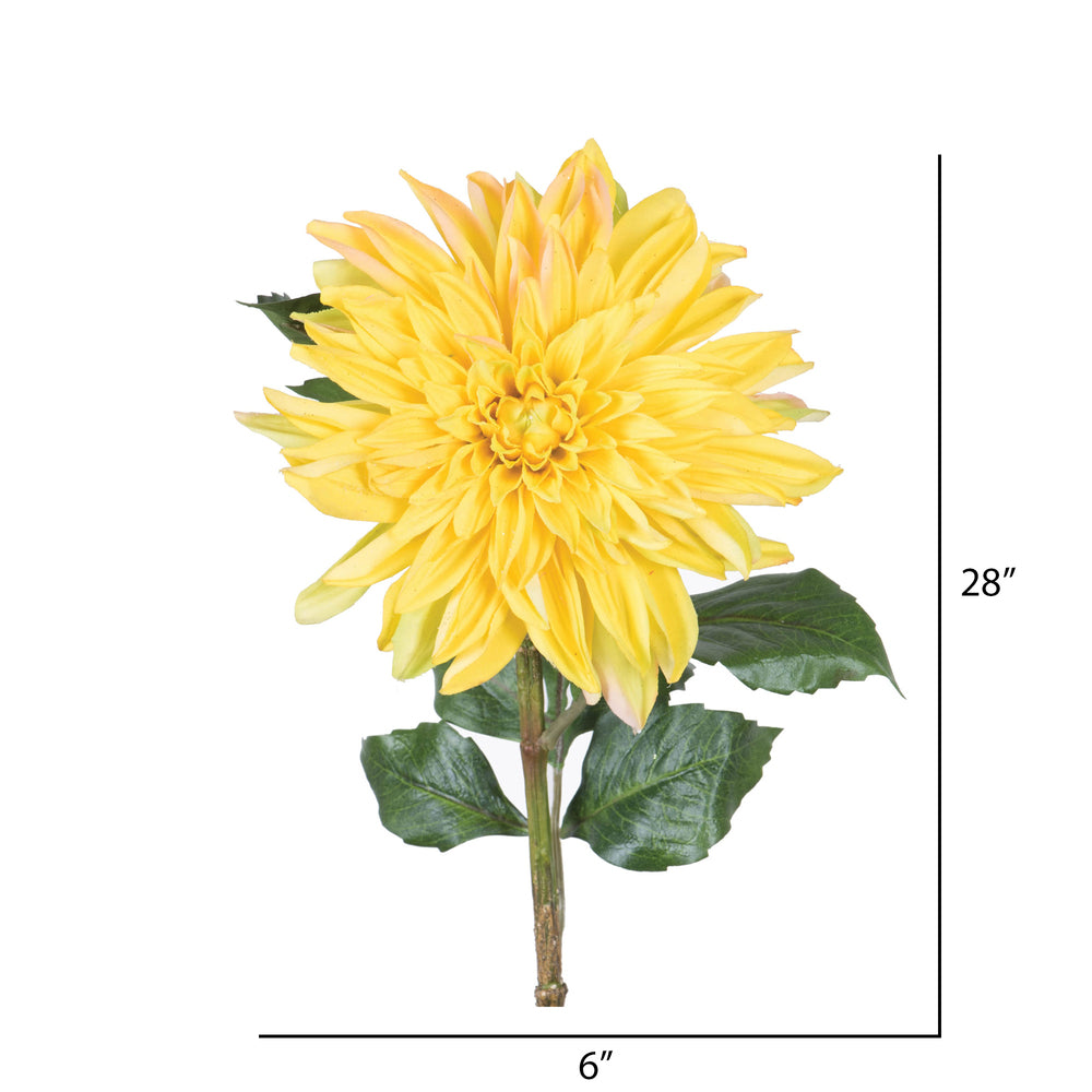 Vickerman 28" Artificial Yellow Dahlia Stem