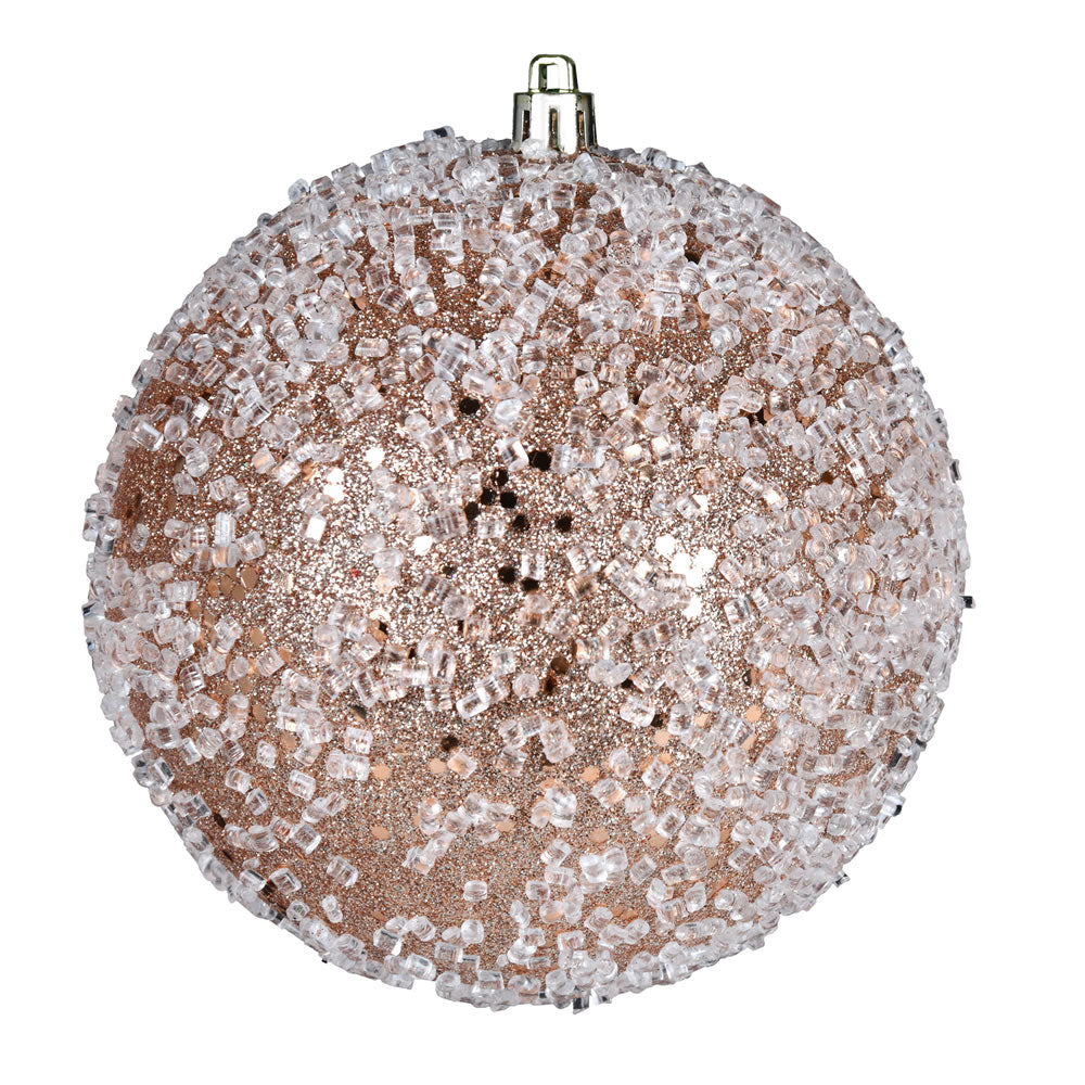 Vickerman 8" Café Latte Glitter Hail Ball Ornament