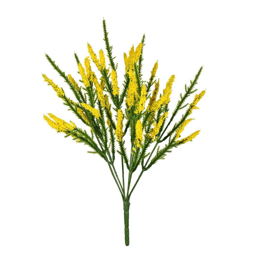 Vickerman 13" Artificial Yellow Blazing Star Bush Pack of 3.