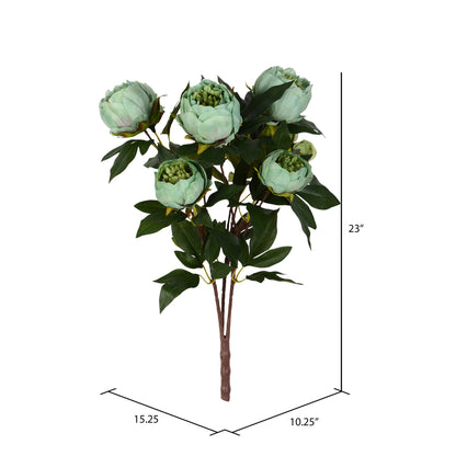 Vickerman 23" Artificial Green Peony Spray.