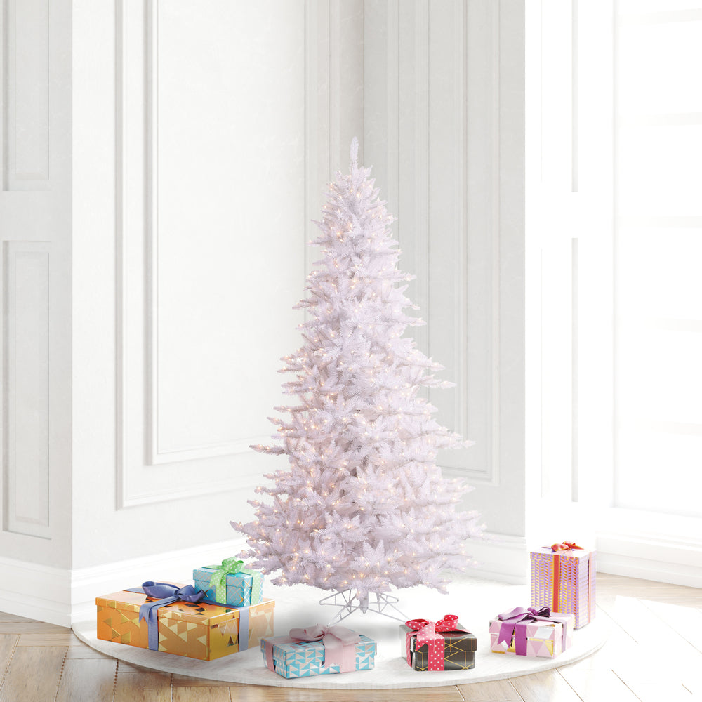 Vickerman 4.5' White Fir Artificial Christmas Tree Warm White Dura-lit LED Lights