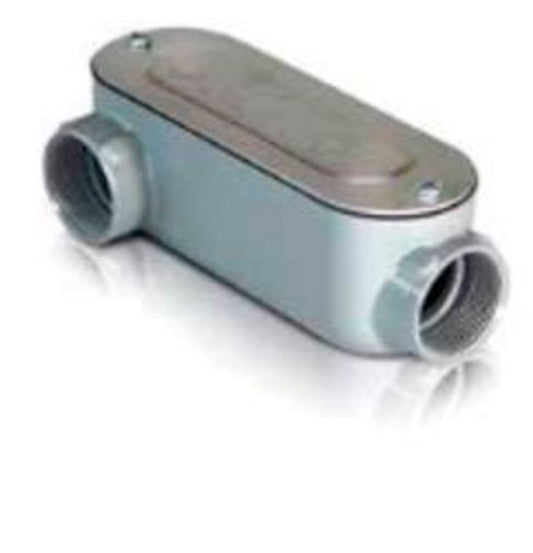 Westgate Threaded Conduit Body, Type  LR + Cover & Gasket, 3/4", Electrical Products, Gray Finish