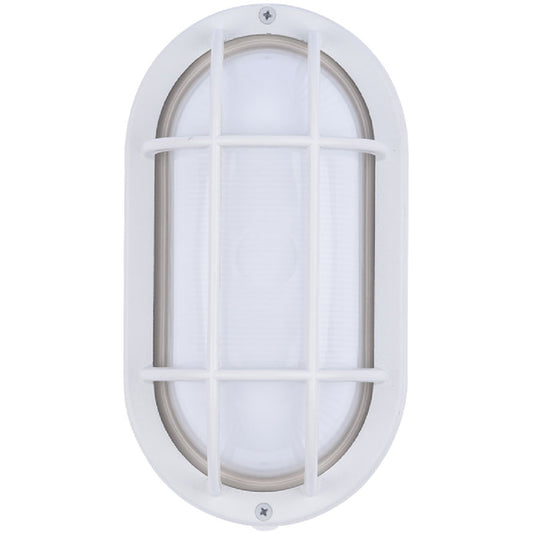 Euri Lighting EOL-WL14WH-3100SE Residential LED 6.2-Watt Outdoor Bulkhead Wall Light Wet Rated 6 Color Selectable Non-Dimmable White Housing