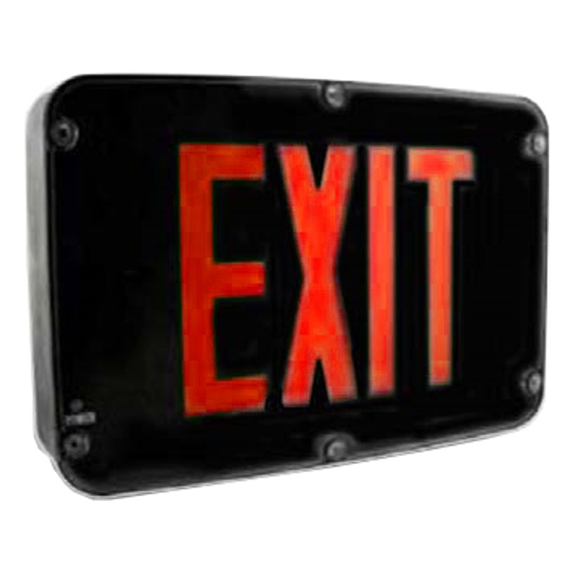 Westgate Nema 4X Rated LED Exit Sign, Single Face, Red Black, LED Exit & Emergency Lighting, 3.2W