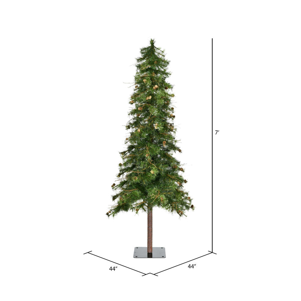 Vickerman 7' Mixed Country Alpine Artificial Christmas Tree Unlit