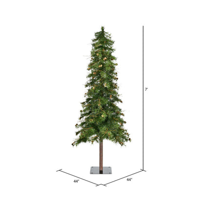 Vickerman 7' Mixed Country Alpine Artificial Christmas Tree Unlit