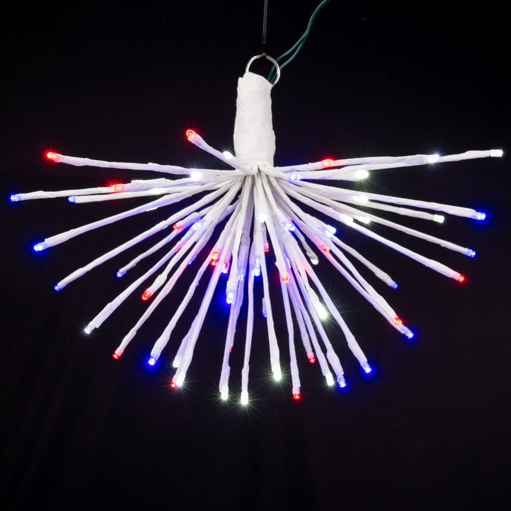 Vickerman 80Lt x 16" White Starburst Blue 5mm Twinkle LED Lights.