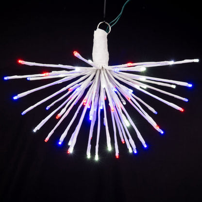 Vickerman 80Lt x 16" White Starburst Blue 5mm Twinkle LED Lights.