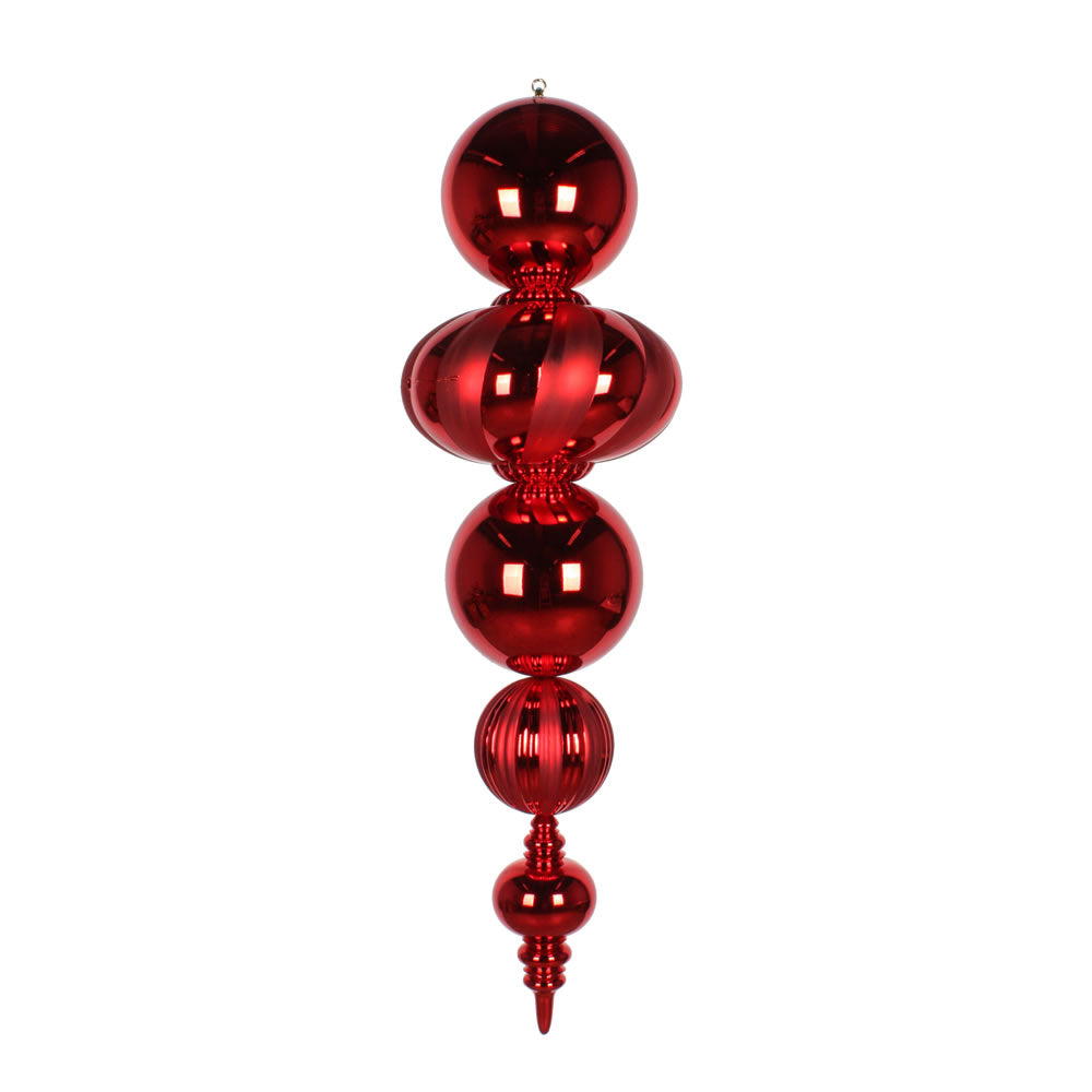 Vickerman 54" Red Shiny and Matte Finial Ornament