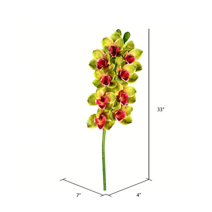 Vickerman 33" Artificial Green Cymbidium Stem