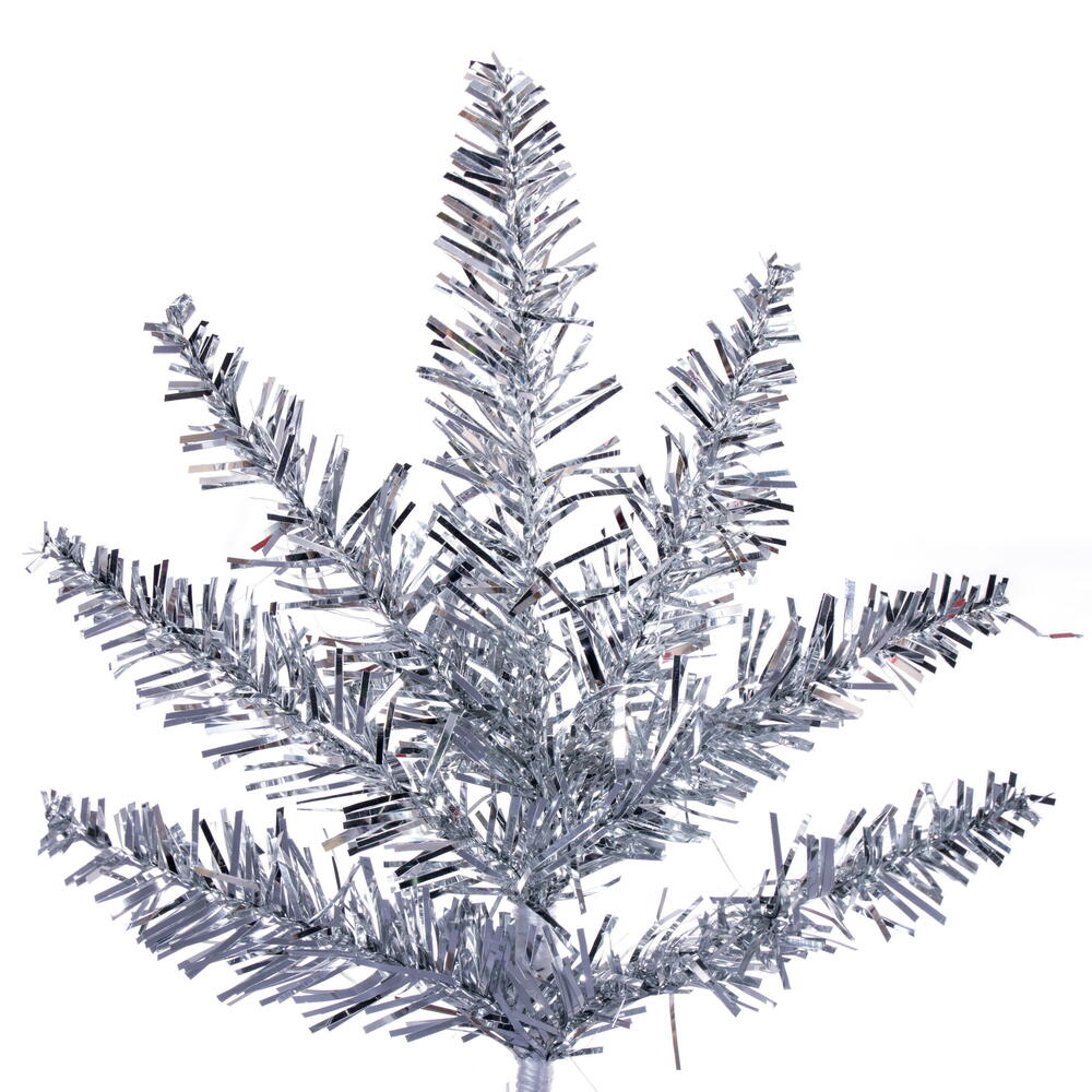 Vickerman 3' Silver Tinsel Fir Artificial Christmas Tree Unlit