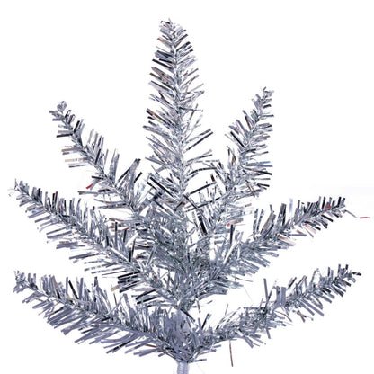 Vickerman 3' Silver Tinsel Fir Artificial Christmas Tree Unlit