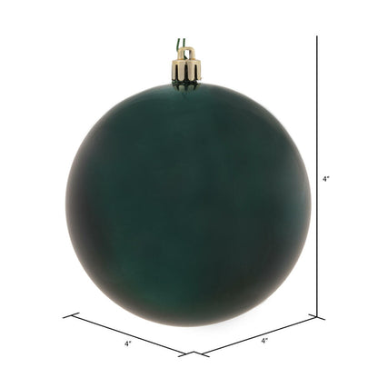 Vickerman 4" Sea Blue Shiny Ball Ornament 6 per Bag