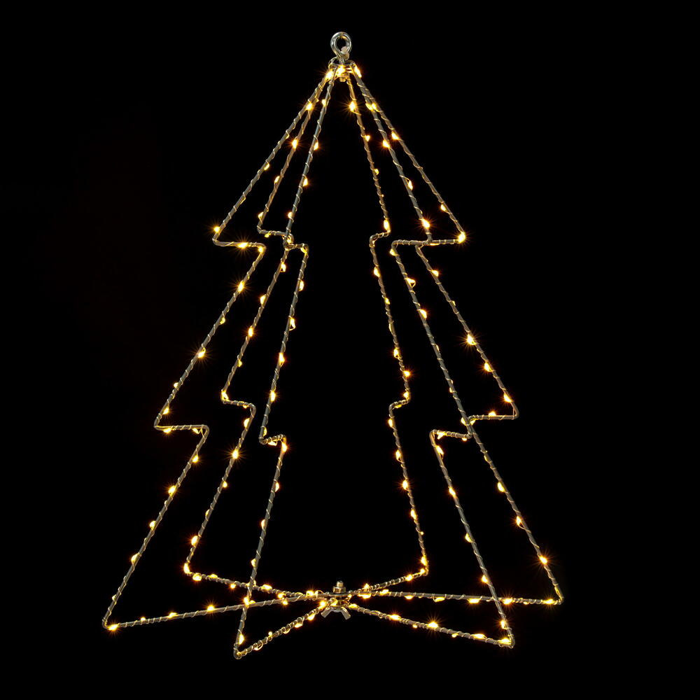 Vickerman 180 lights x 18" Warm White Twinkle LED Tree Steel Wire Silhouette Light.