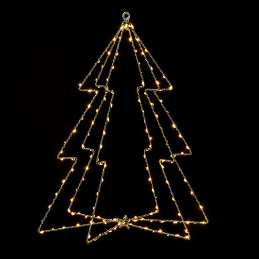 Vickerman 180 lights x 18" Warm White Twinkle LED Tree Steel Wire Silhouette Light.