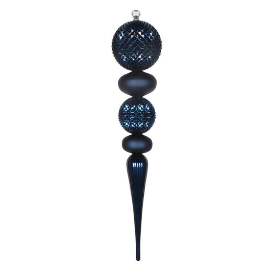 Vickerman 26" Midnight Blue Durian Candy and Matte Finial Ornament