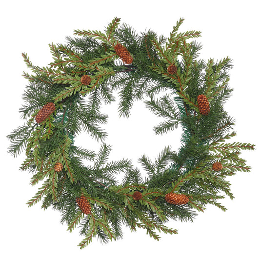 Vickerman 20" Hemlock-Angel Pine Artificial Christmas Wreath Unlit