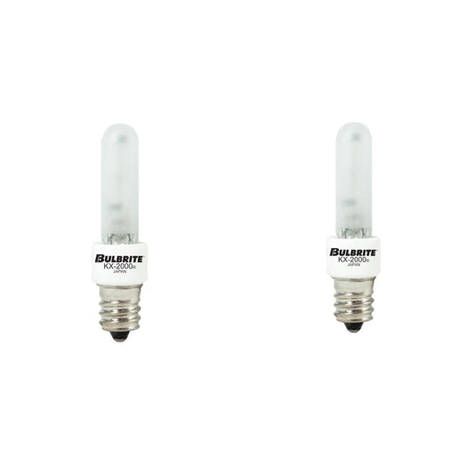 BULBRITE KRYPTON/XENON T3 MINI-CANDELABRA SCREW (E11) 20W DIMMABLE LIGHT BULB 2700K/WARM WHITE 2PK (473121)