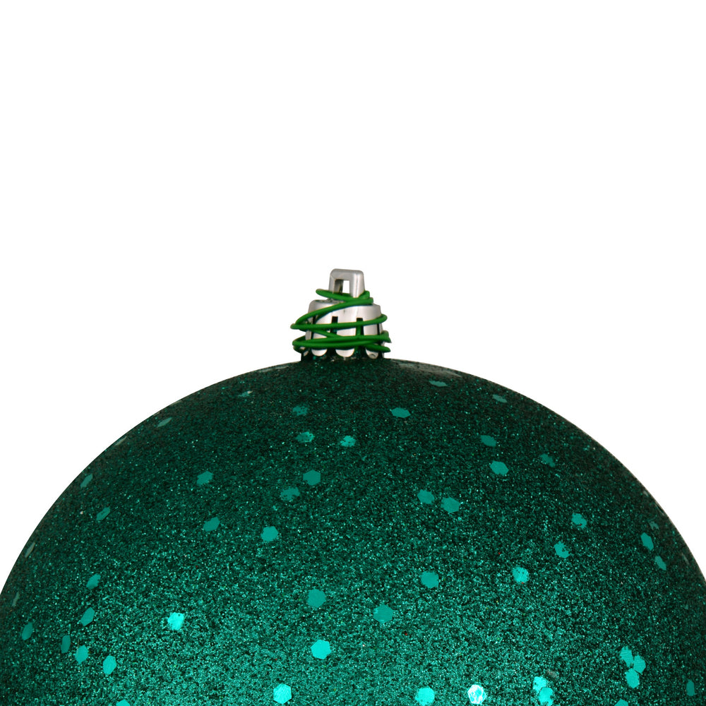 Vickerman 4" Dark Teal Sequin Ball Ornament 6 per Bag