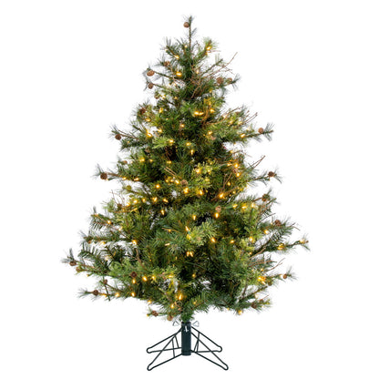 Vickerman 4.5' Mixed Country Pine Artificial Christmas Tree Warm White Dura-Lit® LED Lights