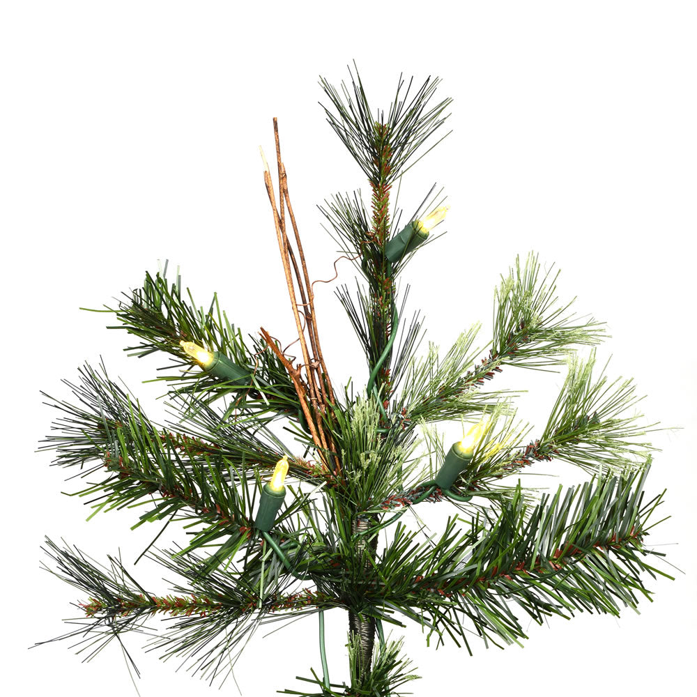 Vickerman 9' Mixed Country Pine Slim Artificial Christmas Tree Warm White Dura-Lit® LED Lights