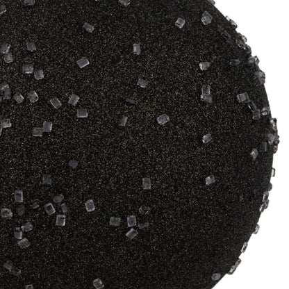 Vickerman 6" Gunmetal Ice Ball Ornament. This textured ornament has a rough and icy look with a hint of delicate sparkle. Incorporate these ornaments into your holiday design for added texture. Includes 4 pieces per pack. Made with shatterproof plastic.