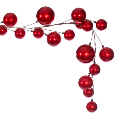 Vickerman 10' Red Ball Ornament Garland.