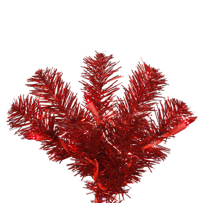 Vickerman 3' Red Pencil Artificial Christmas Tree Red Dura-lit LED Lights.