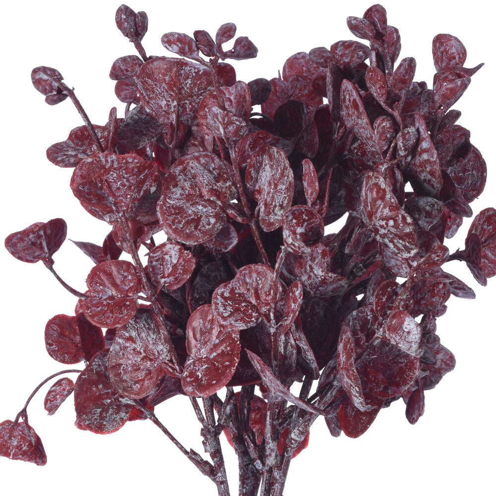 Vickerman 14" Red Artificial Eucalyptus Bundle 3 per bag.