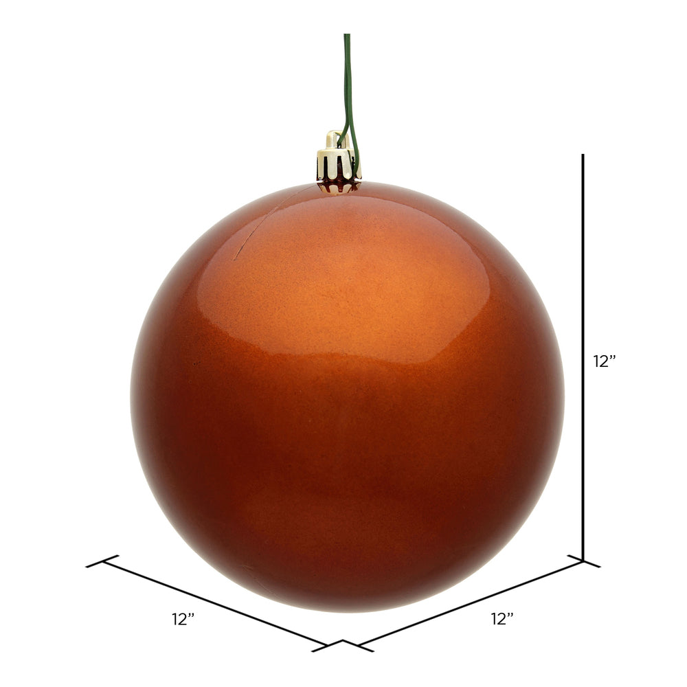 Vickerman 12" Copper Candy Ball Ornament