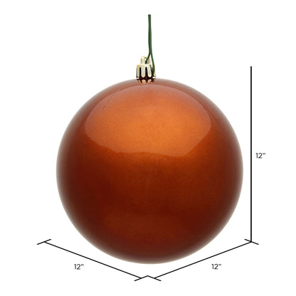 Vickerman 12" Copper Candy Ball Ornament